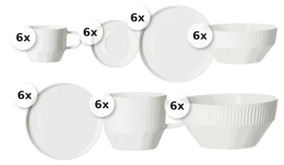 Produktbild von Kaffee- & Tafelservice 42 tlg. Kelly