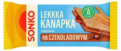 Obrázok produktu pre Sonko – ľahké celozrnné sendviče s čokoládovou náplňou, 30 g