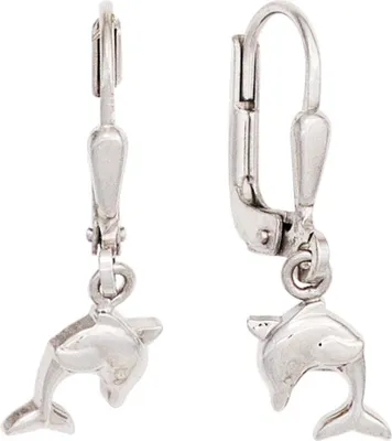 Produktbild von Ohrringe Ohrhänger Boutons Delfin 925 Silber Sterlingsilber Ohrschmuck