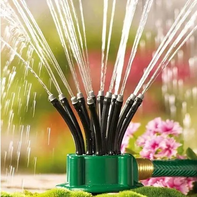 Image de Pulvérisateur de jardin à tête pivotante à 360 degrés - Pulvérisateur de jardin à tête pivotante - Pulvérisateur à tête rotative - Pulvérisateur de jardin automatique - Système d'arrosage efficace