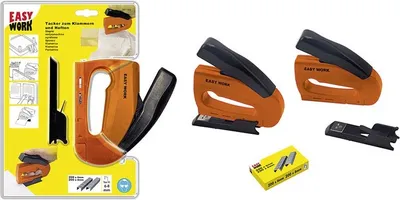 Produktbild von Easy Work Kunststoffnagler mit Klamme, rot/schwarz