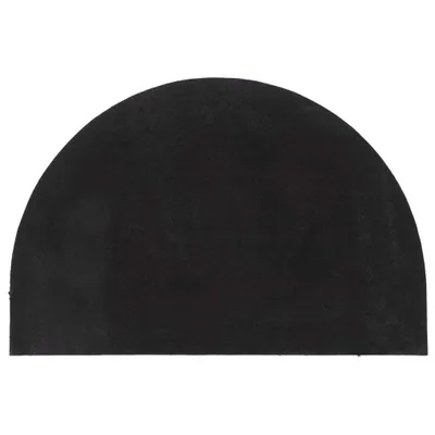 Produktbild von vidaXL Fußmatte Dunkelgrau Halbrund 60x90 cm Kokosfaser Getuftet