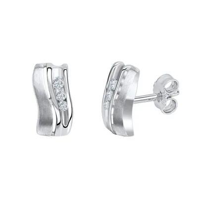 Produktbild von V Ohrstecker 925 Silber rhodiniert glanz/matt