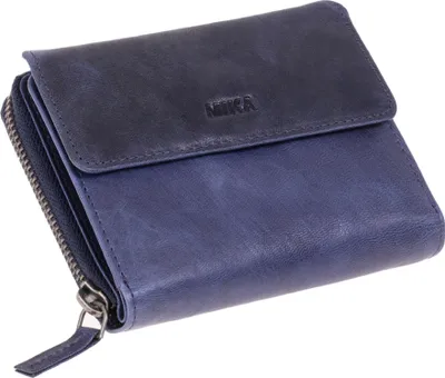 Produktbild von MIKA Damengeldbörse aus Leder Farbe: grau-braun