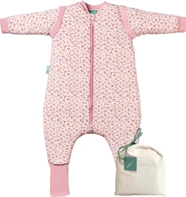 Produktbild von molis&co. Baby-Schlafsack mit Füßen, abnehmbare Ärmel und Socken. 2.5 TOG. Ideal für die Übergangszeit und den Winter. 100% Baumwolle ( 100). (Misty Rose, 90 cm (3 Jahre)) 90 cm (3 Jahre) Misty Rose
