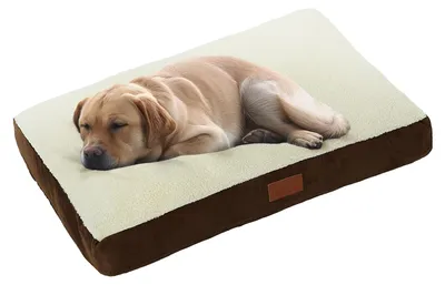 Produktbild von XL Hundebett für 42 Zoll Hundekäfig, braunes Kunstleder