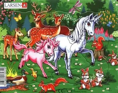Image de Puzzle licorne poneys et amis 11 pièces
