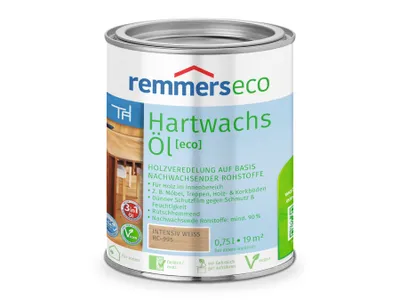 Produktbild von Remmers Hartwachs-Öl [eco] intensiv-weiß (RC-995) 0,75 l, Leinölfirnis