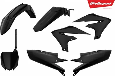 Produktbild von POLISPORT Plastik-Kit schwarz passend für Yamaha YZ450F