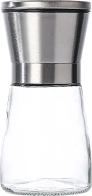 Produktbild von Pfeffermühle, manuell, nachfüllbar, 180 ml, Edelstahl, Mahlgrad einstellbar, silberfarben.