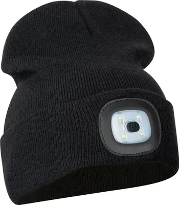 Produktbild von Wintermütze / Beanie mit LED / Farbe: schwarz