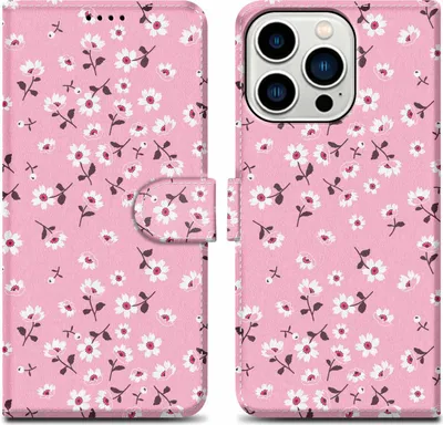 Produktbild von Cadorabo Schutzhülle für Apple iPhone 14 PRO MAX Hülle Design Rosa Handyhülle Schutzhülle Etui Magnetisch Case Cover