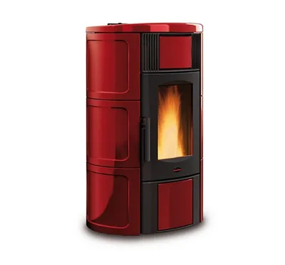 Produktbild von Extraflame Iside Idro H15 Wasserführender Pelletofen Majolika Bordeaux