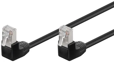 Obrázek produktu pro Patch kabel CAT 5e 2x 90° úhlový, F/UTP, černý