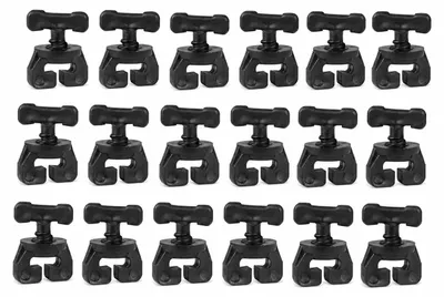 Produktbild von Gardinen Feststeller - Weiß, 18er-Set - Vorhang Stopper für alle Vorhangschienen mit Innenlauf, Zwischenfeststeller / Endfesteller für alle Gardinenröllchen, Vorhanggleiter, KI-generiertes Bild