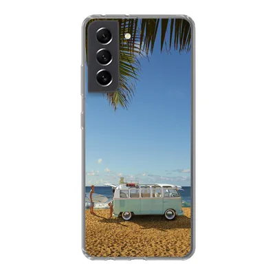 Produktbild von MuchoWow® Handyhülle Schutzhülle Hülle für Samsung Galaxy S21 FE Strand - Bus - Surfen Silikon Softcase Handy Hülle - Mobiltelefonhülle