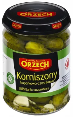 Produktbild von Orzech Gewürzgurken mit Dill und Knoblauch 520 g