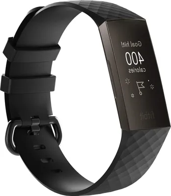 Produktbild von Strap-it Fitbit Charge 3 Armband Silikon (Schwarz) - Große: S/M