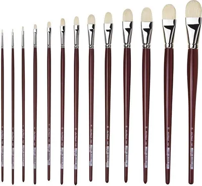Produktbild von da Vinci Borst Katzenzungenpinsel maroonlackierte Stiele Gr: 24
