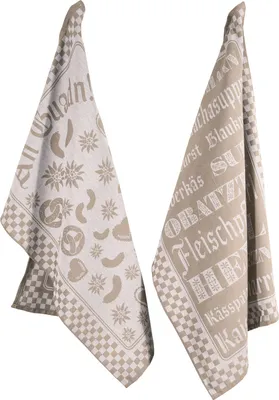 Produktbild von PAD Geschirrtuch HEIMAT 2-er pack 50 x 70 cm in mehreren Farben, FARBE:beige