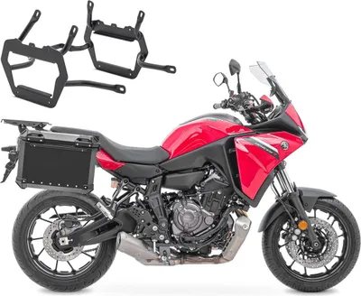 Obrázek produktu pro Sada hliníkový kufr + nosič kufru vhodná pro Yamaha Tracer 7 / MT-07 Trace