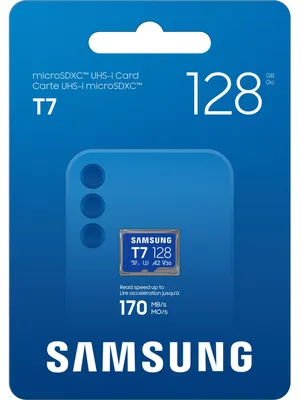 Obrázok produktu pre Samsung T7, 128 GB, MicroSDXC, UHS-I, 170 MB/s, Class 3 (U3), V30