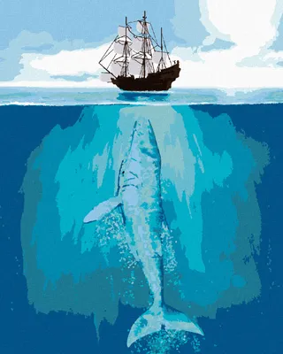 Produktbild von Zuty - Malen nach Zahlen - BUCKELWAL GREIFT FISCHERBOOT AN, 40x50 cm, ohne Keilrahmen