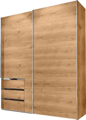 Produktbild von Schwebetürenschrank Level Kleiderschrank 250x65x216cm plankeneiche 2-türig