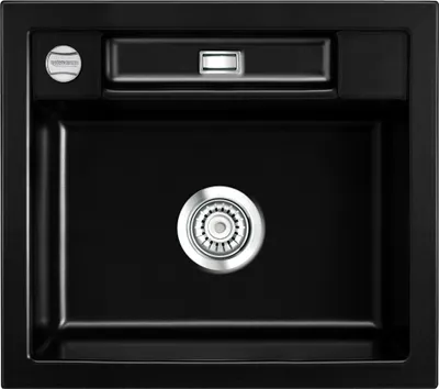 Produktbild von Spüle KeraDomo BELA 57 in NERO mit Excenterbedienung / Systemceram / Keramikspüle