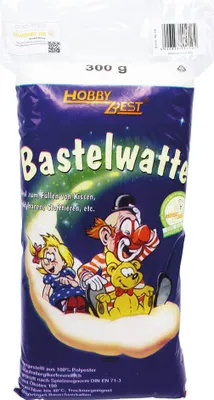 Produktbild von HobbyBest - Bastelwatte weiss 300g #11010