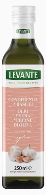 Produktbild von Levante Natives Olivenöl Extra mit Knoblauch, Italienisches Würzöl Kaltgepresst, 250 ml Flasche