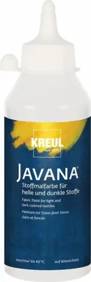 Produktbild von KREUL Javana Stoffmalfarbe für helle und dunkle Stoffe Weiß 250 ml
