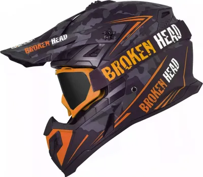 Produktbild von Broken Head Crosshelm Squadron Rebelution Orange + MX-2 Brille Orange : M (57-58 cm) Größe: M (57-58 cm)
