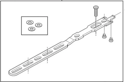 Produktbild von SHIMANO Halteschiene SM-BMR1 Lang inkl. Befestigungsschrauben - ca. 27 g.