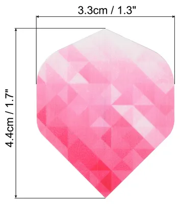 Produktbild von 6Pack Pfeilflš¹ge PET Standard Pfeile Zubeh?r Ersatzteile fš¹r Weichspitze Stahl Spitze Geometric Stil Rosa Wei?
