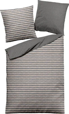 Produktbild von DORMISETTE Bettwäsche Flanell BL 135x200 cm grau Bettbezug Bettzeug