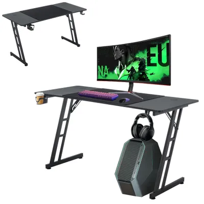 Image de Solidchoice - Bureau de jeu avec surface en fibre de carbone et design ergonomique