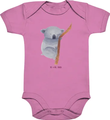 Produktbild von Mr. & Mrs. Panda babykleidung body Koalabär 12. - 18. Monat - Bubble Gum Pink - Geschenk, schlafen, Babystrampler, Kurzarmbody, Strampler Baby, Traumland, Einteiler, Bär