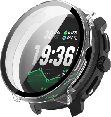 Image de Pour Suunto Race 2 plastique Smart Watch Housse de protection + 9H verre dur transparent