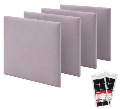 Produktbild von Kopfteil Bett Wandkissen STEGU für Schlafzimmer 24x Quadrat 30x30 Lila