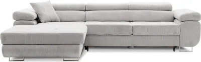 Produktbild von Ecksofa Rigatto VI PRO POSO 055 LINKS mit verstellbaren Kopfstützen! Modernes Ecksofa mit Schlaffunktion und Bettkasten
