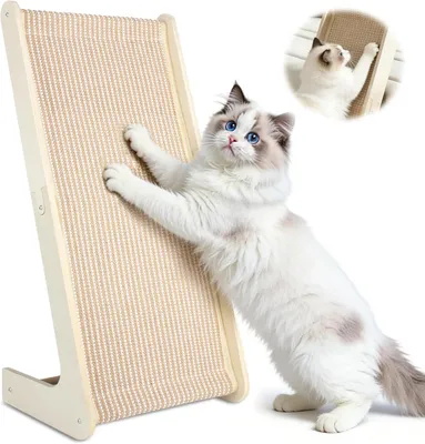 Produktbild von Kratzbrett Katzenkratzbrett, 68 cm hoch, L-förmiger Sisal-Kratzbaum
