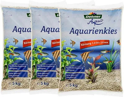 Produktbild von Aquariengranulat – weiß – Korund 1-2 mm – 15 kg (3 x 5 kg) – Natürlicher Bodengrund für Aquarien