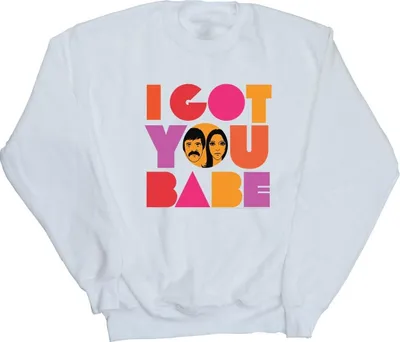 Produktbild von Sonny & Cher - "I Got You" Sweatshirt für Herren BI43640 (XXL) (Weiß)