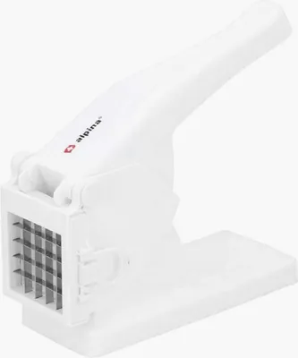Image de alpina Coupe-frites - 26,5 x 14 x 9 cm - lames en acier inoxydable - blanc