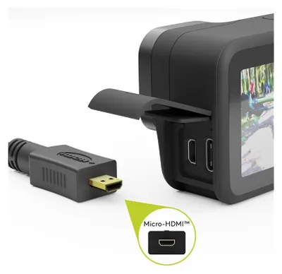 Produktbild von Goobay 53786, 3 m, HDMI Typ A (Standard), HDMI Typ D (Mikrofon), Schwarz