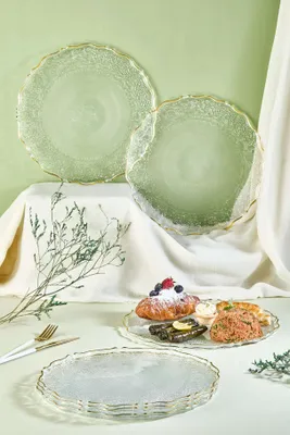 Immagine prodotto di Hermia Concept, Goblen6 - Trasparente, Set di piatti (6 pezzi), Trasparente, Vetro, 28 x 28 cm