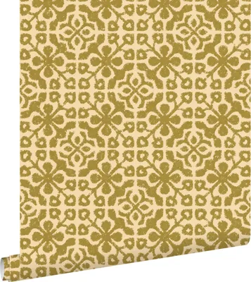 Productafbeelding van ESTAhome behang verweerde tegels olijfgroen 50 x 900 cm