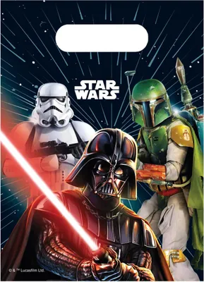 Produktbild von 6 Partytüten Star Wars blau -