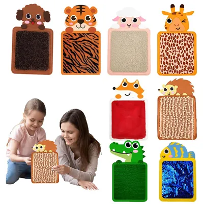 Produktbild von 8 Stück Sensorische Matte Spielzeug Set - Taktile Spielmatten für autistische Kinder